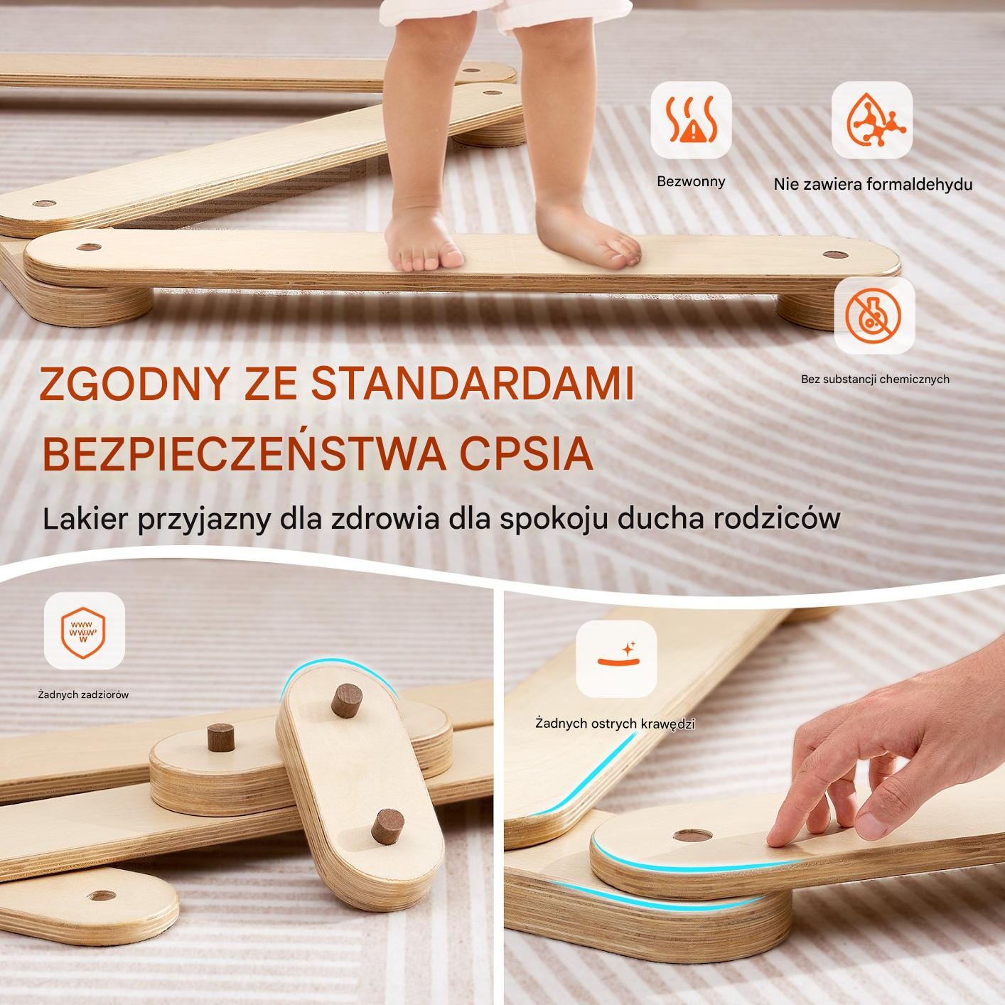 Zestaw równoważni i kamieni balansujących dla dzieci – 6 szt. - obrazek 4