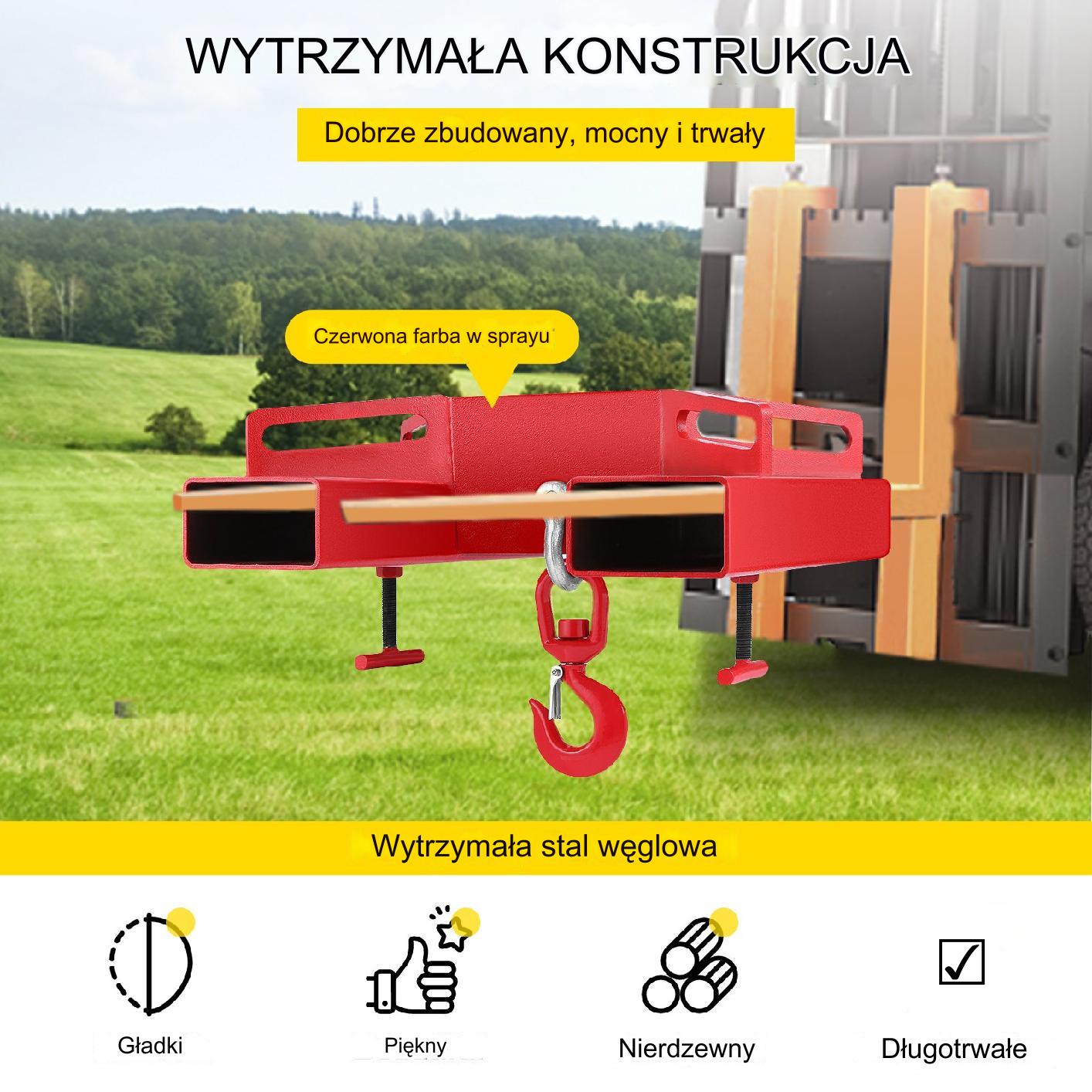 Hak Trawers adapter Uchwyt Hak do wózka widłowego do 3 T - obrazek 5