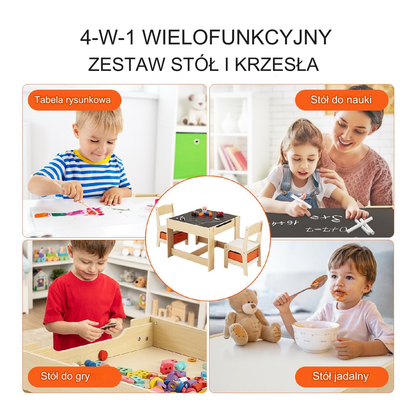 Zestaw Mebli dla Dzieci Stolik i 2 Krzesełka - obrazek 5