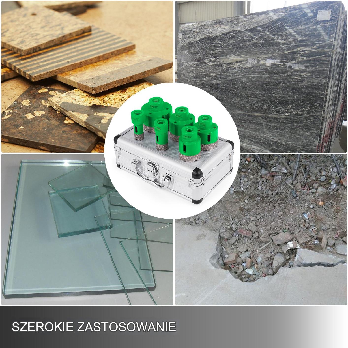 6-Częściowy Zestaw Diamentowych Wierteł do Otworów do Płyt - obrazek 6