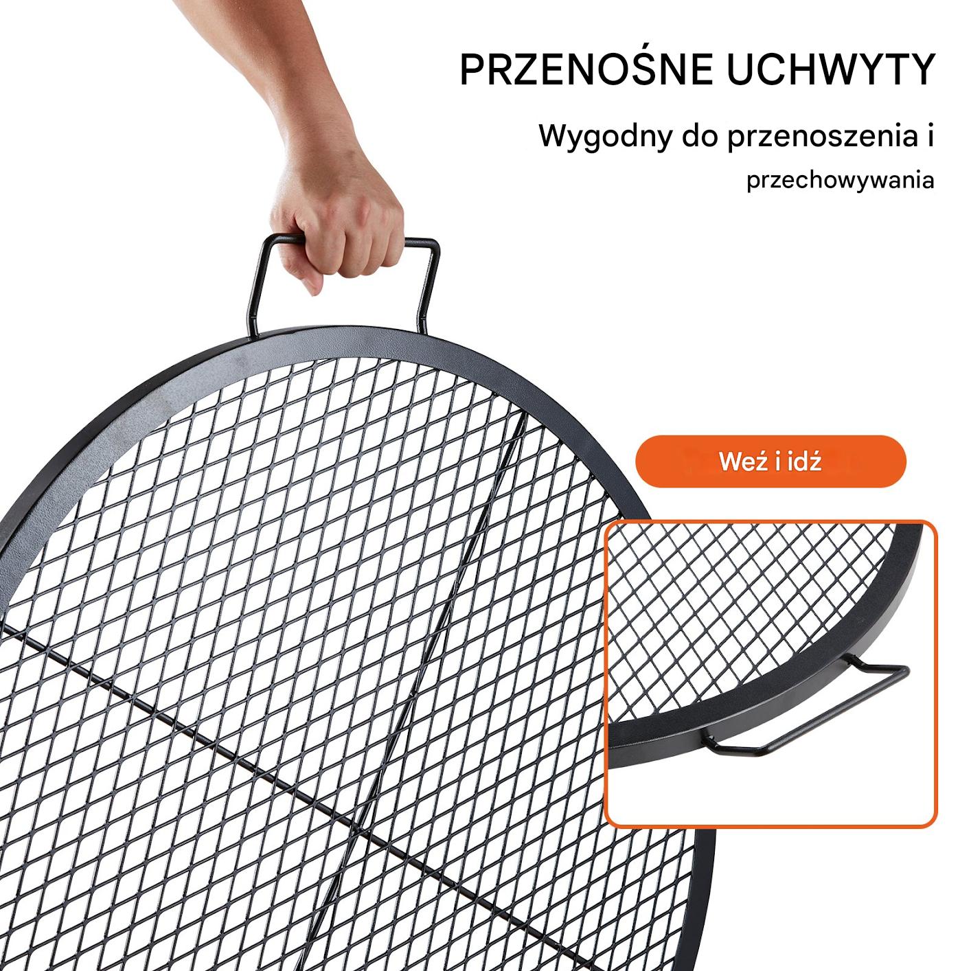 Stalowy Ruszt na Ognisko 76 cm – Idealny do Grillowania w Plenerze! - obrazek 5