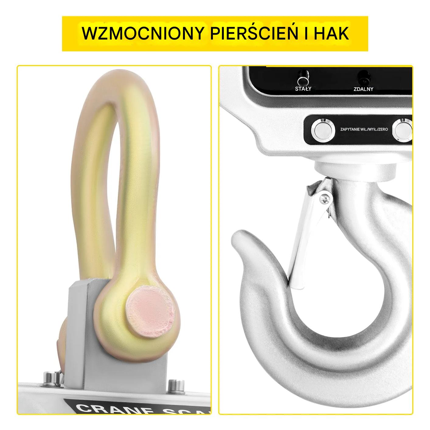 Waga hakowa elektroniczna 5000 kg LED przemysłowa do suwnicy - obrazek 7