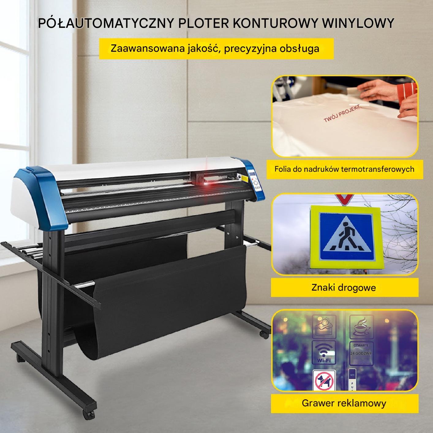 Ploter Tnący do Winylu 1350 mm z Półautomatycznym Pozycjonowaniem Konturowym - obrazek 7