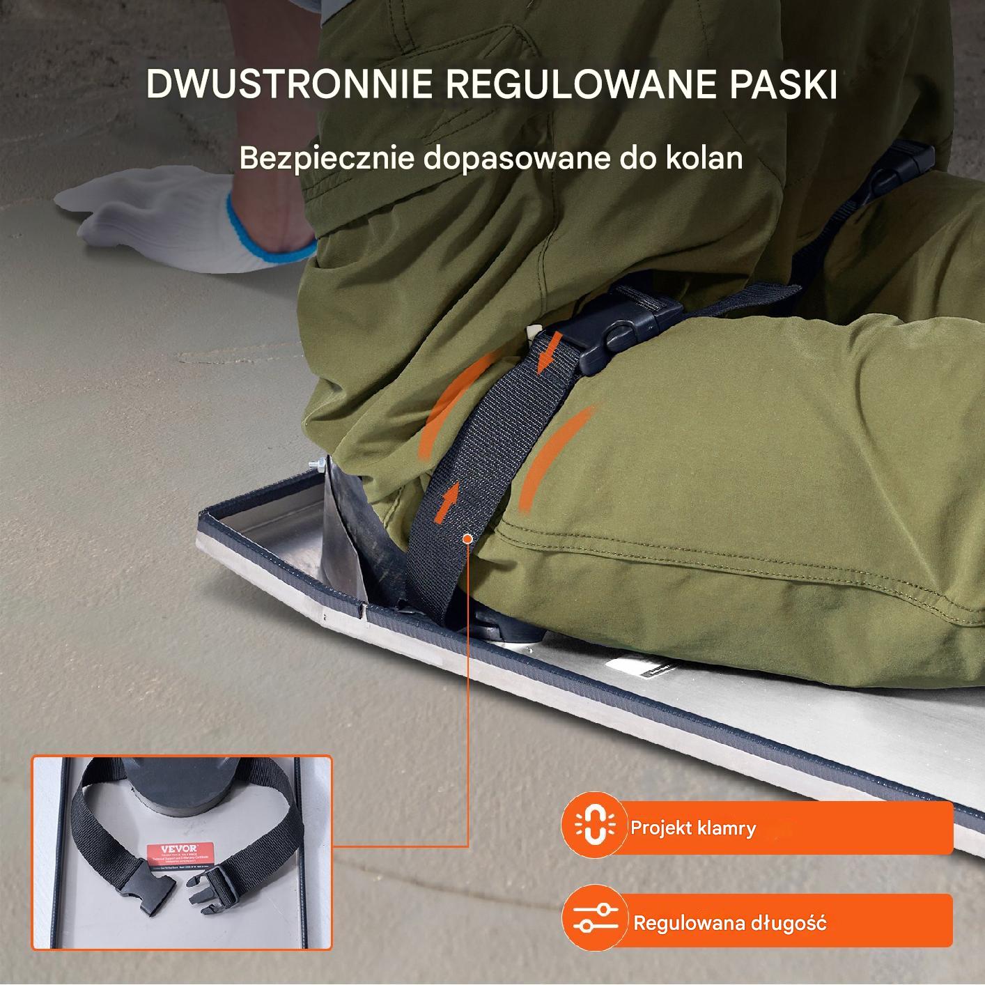 Stalowe Płyty do Betonu z Nakolannikami i Paskami Mocującymi 750 x 200 mm - obrazek 4