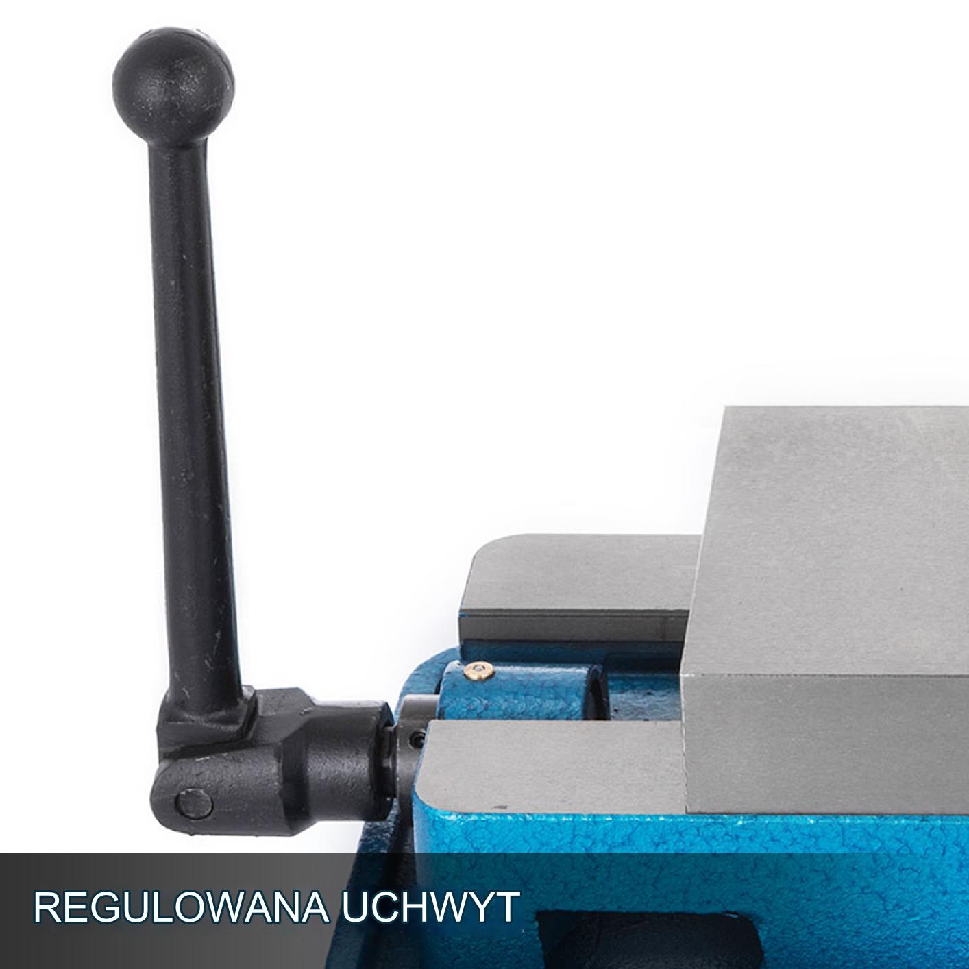Imadło warsztatowe frezarskie 80 mm z podstawą obrotową 360° do CNC - obrazek 6