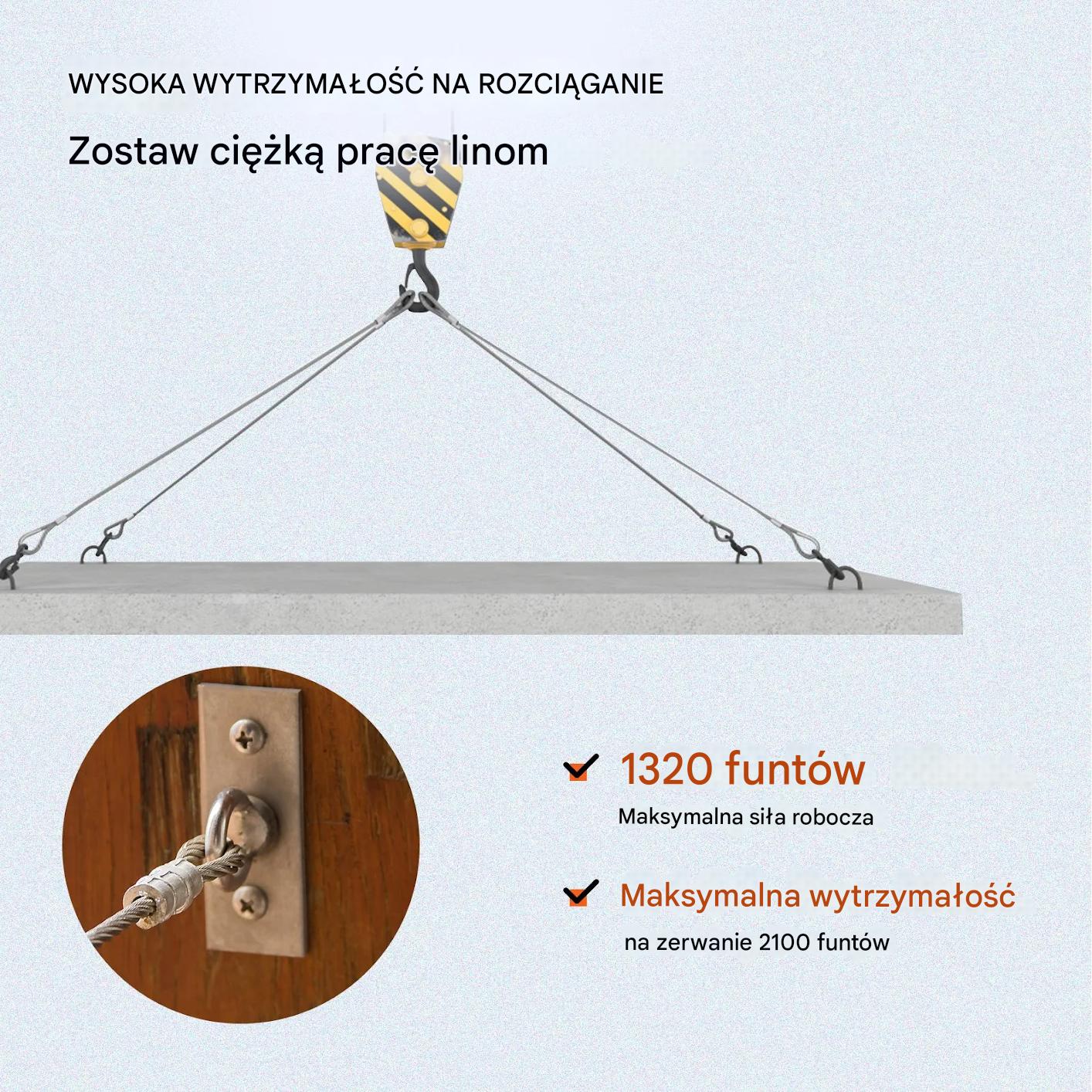 Stalowy kabel liny 3,2 mm T316 305 m - wytrzymały, elastyczny do balustrad - obrazek 6
