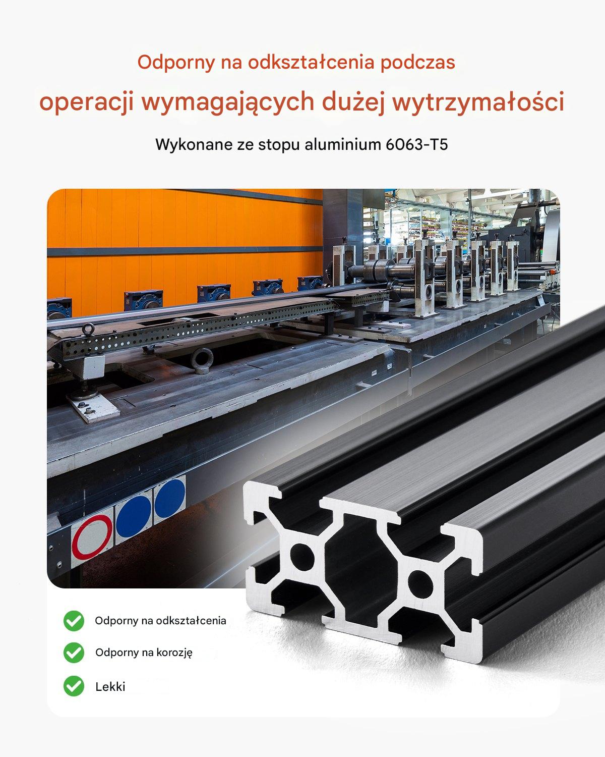 Szyna Liniowa Prowadnica Aluminiowa Zestaw 4 Sztuki 1000 mm - obrazek 4