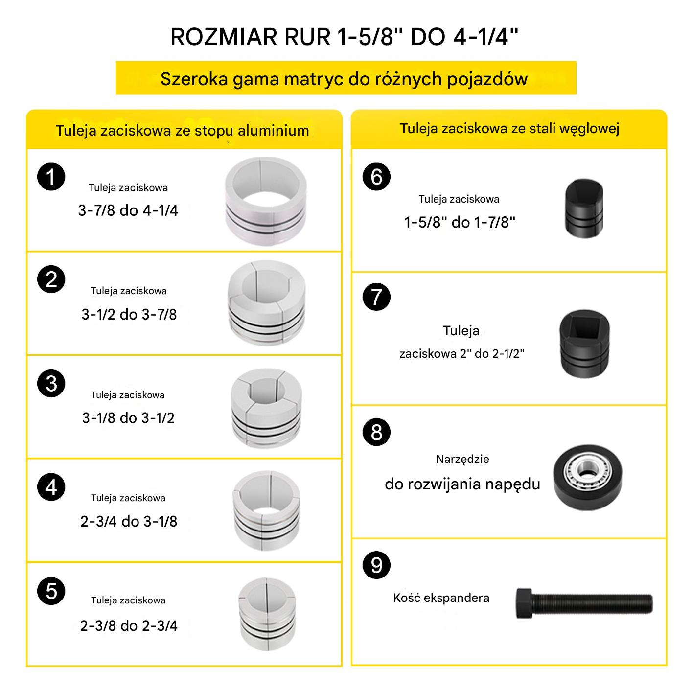Rozpierak do Rur Wydechowych Hydrauliczny – 41-108 mm - obrazek 3