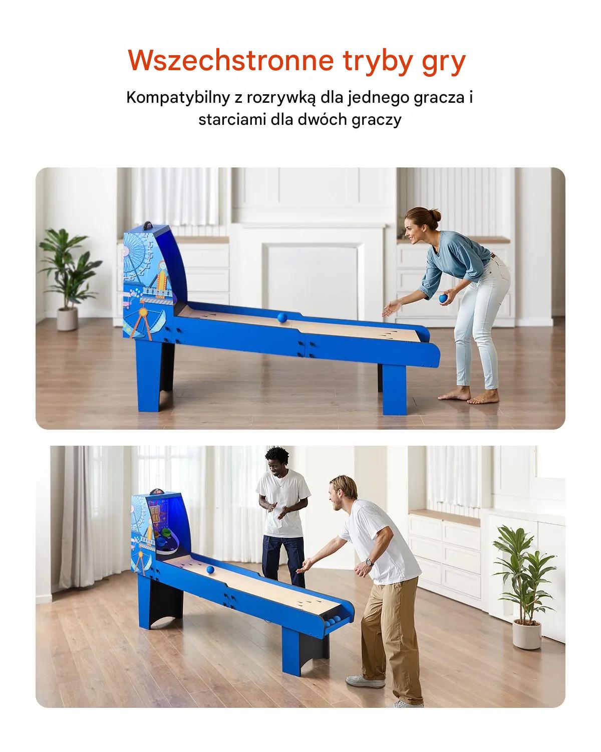 Stół do gry zręcznościowej 234 cm automatyczny zwrot piłek licznik elektr. - obrazek 3