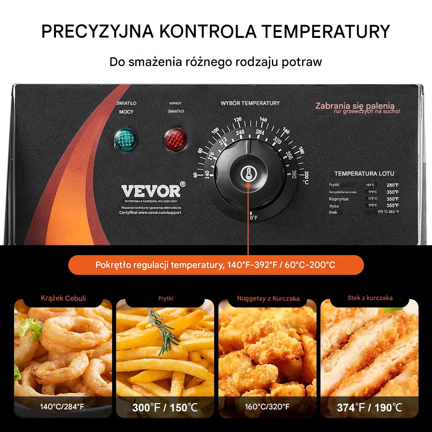 Frytkownica elektryczna 17L 3 kosze stalowa gastronomiczna do lokalu - obrazek 5