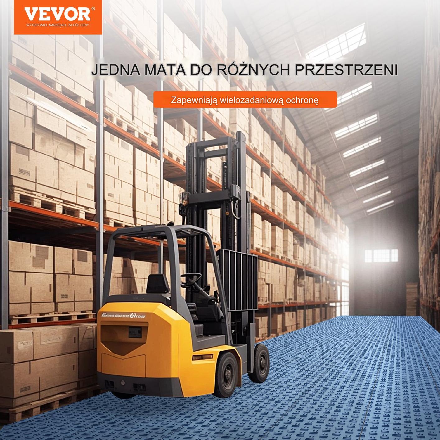Płytki garażowe antypoślizgowe mata PP niebieskie 2500 kg zestaw 25 szt pro - obrazek 5