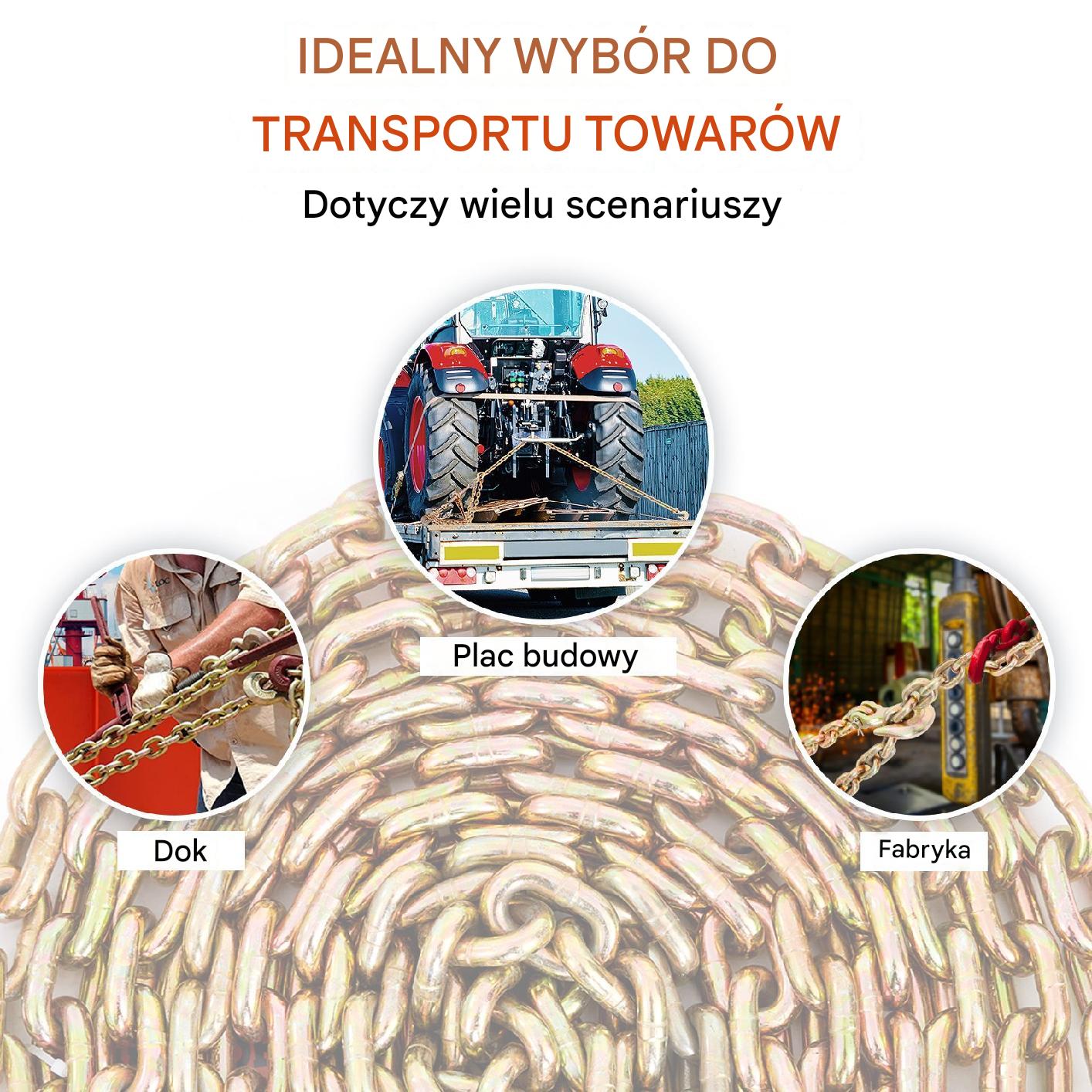 Łańcuch transportowy 6m udźwig 3.2t do holowania i mocowania - obrazek 5