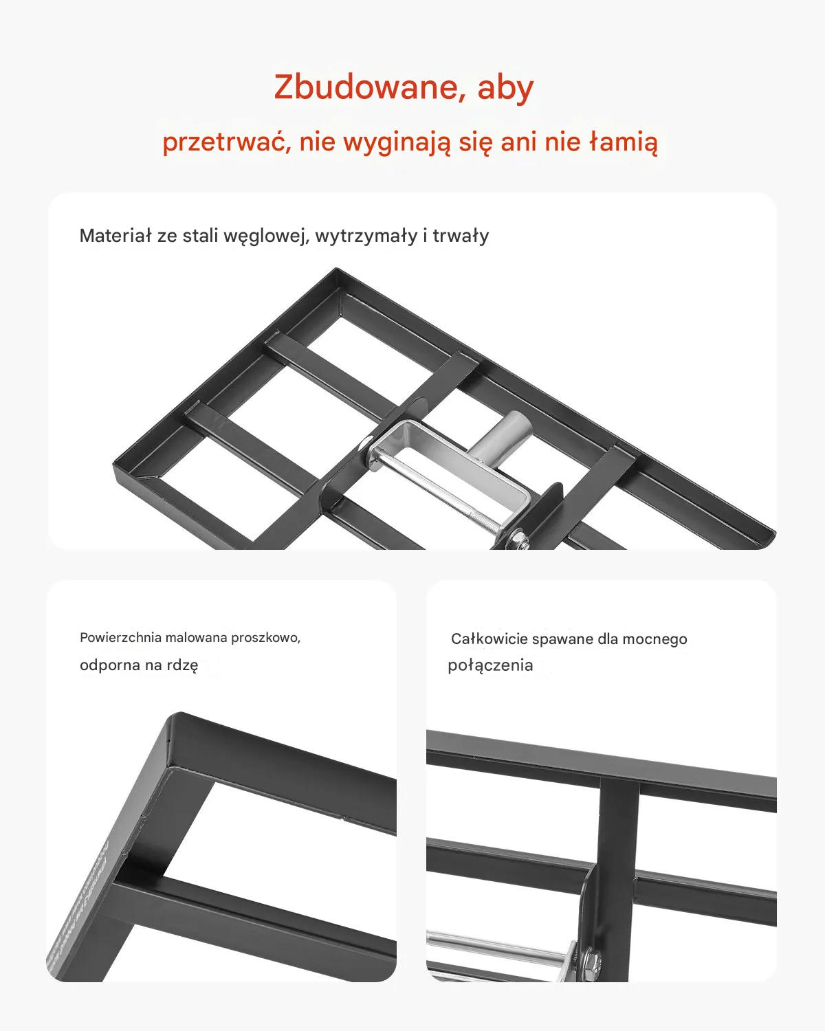Równiarka do trawnika 254 x 430 mm regulowana stalowa do ogrodu - obrazek 4