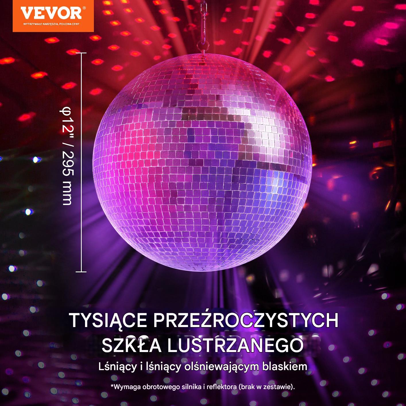 Lustrzana Kula Disco 29,5 cm – Idealna na Imprezy i Eventy - obrazek 6