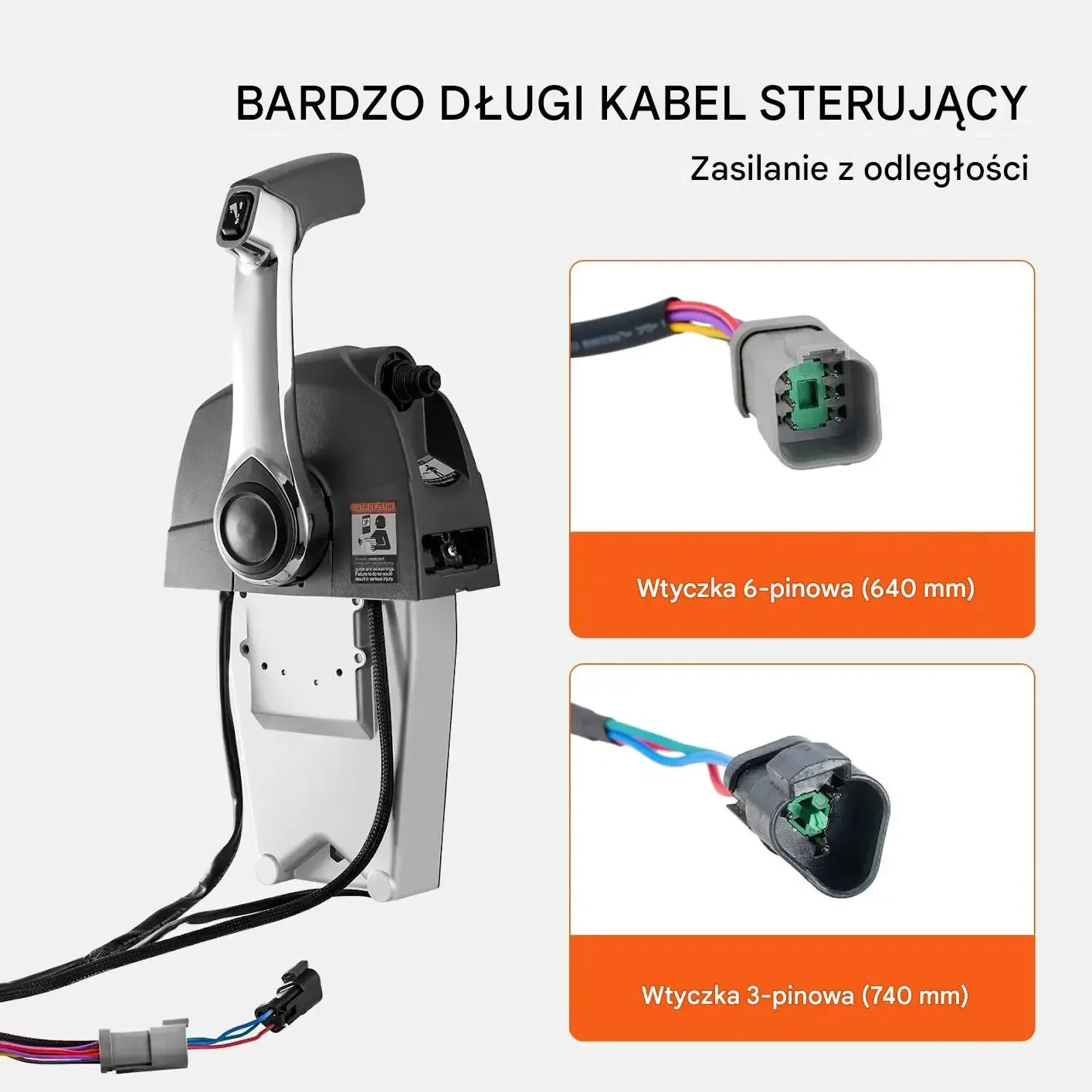 Manetka do silnika zaburtowego Evinrude Johnson z trymem sterowanie łodzią - obrazek 2