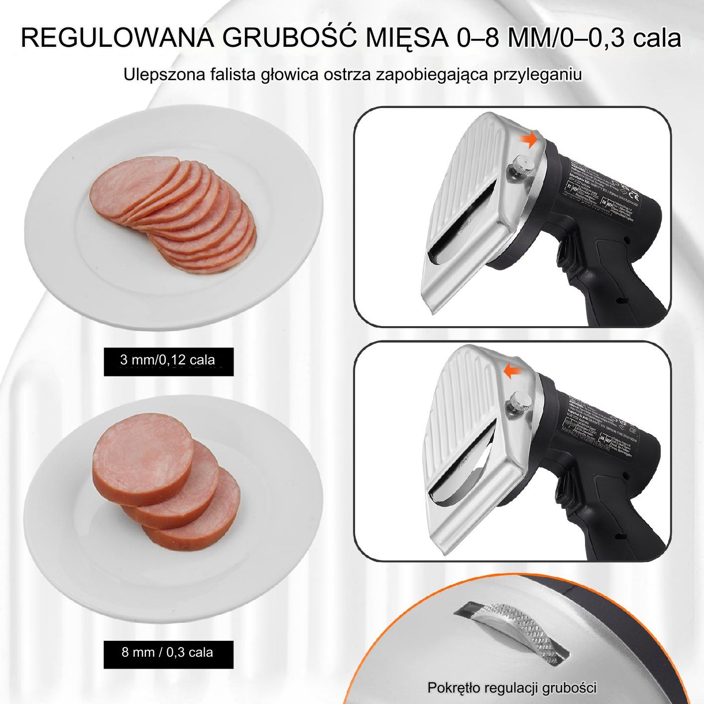 Elektryczny nóż do kebaba gyrosa 2 ostrza 80W - obrazek 4