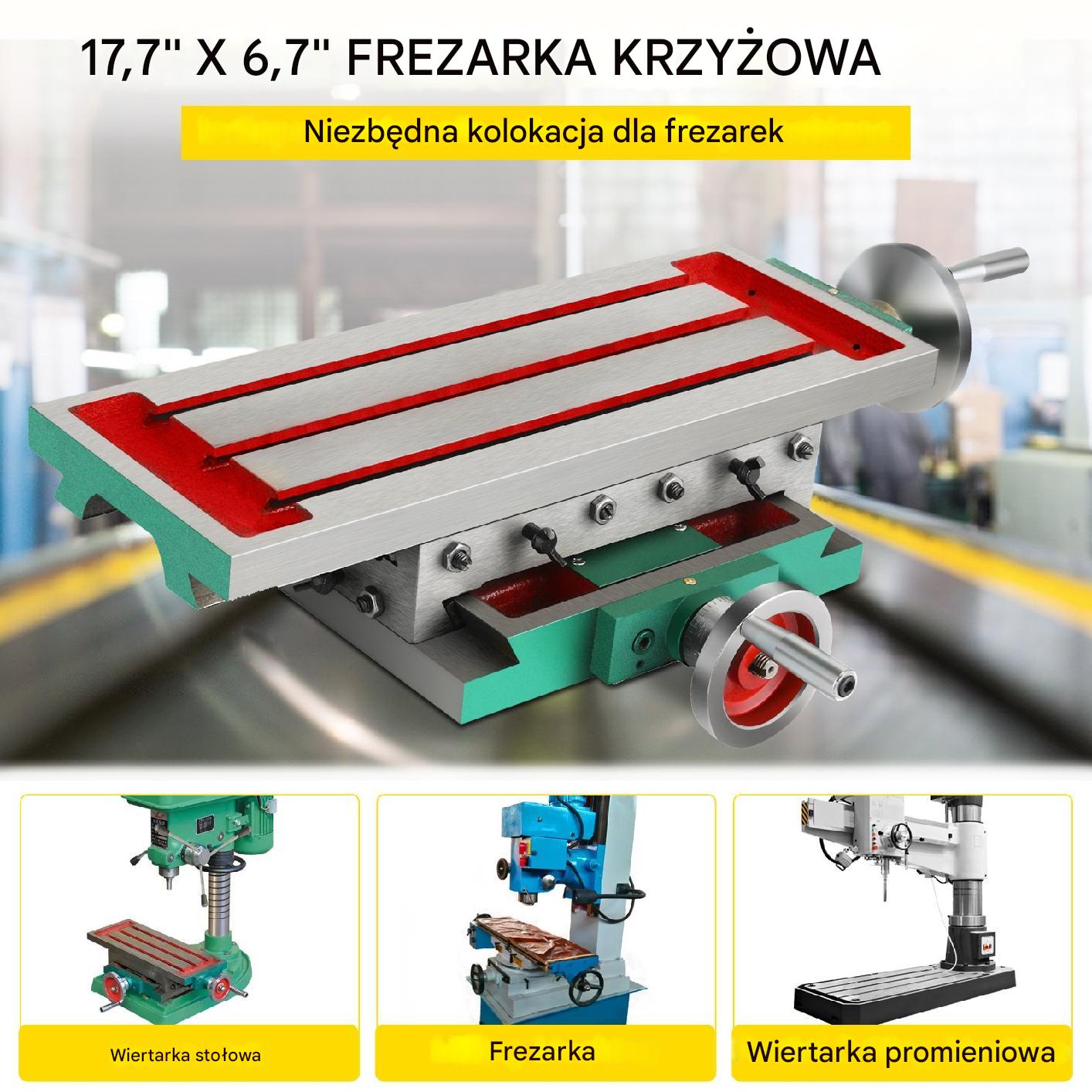 Stół roboczy krzyżowy 2-osiowy 45x17cm 30kg do wiertarki i frezarki - obrazek 6
