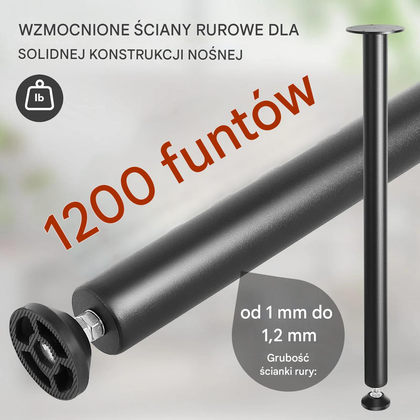 Nogi do stołu lawy biurka stolika metalowe loftowe 76,2x11cm 4sztuki - obrazek 4