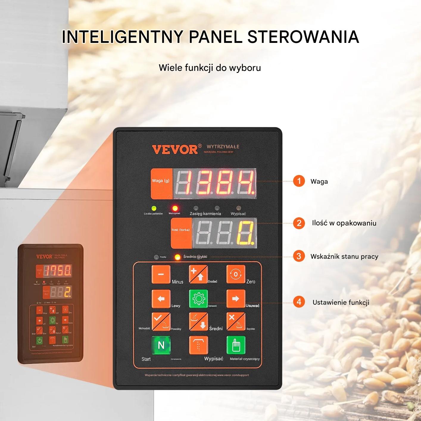Maszyna do napełniania granulatów 20-3000g automatyczna stal nierdzewna - obrazek 5