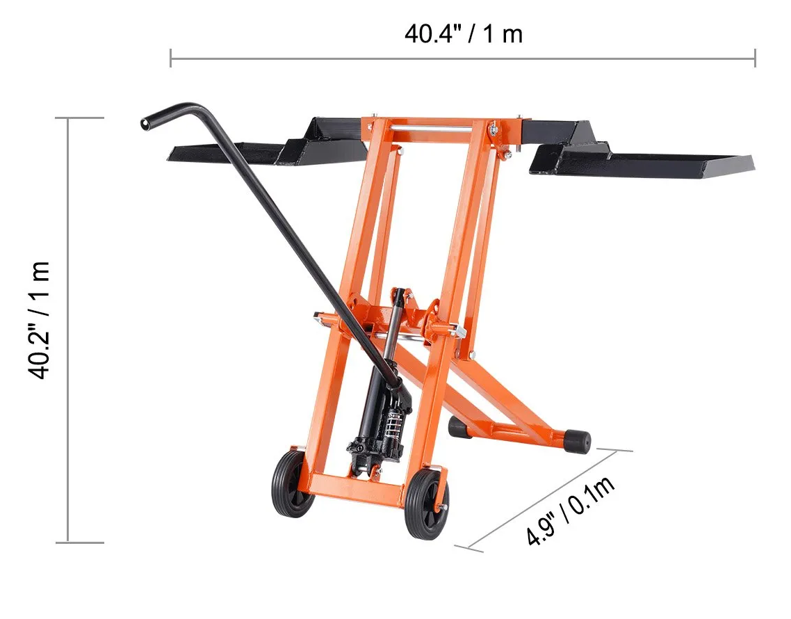 Podnośnik do kosiarki hydrauliczny 225 kg do traktorka - obrazek 2