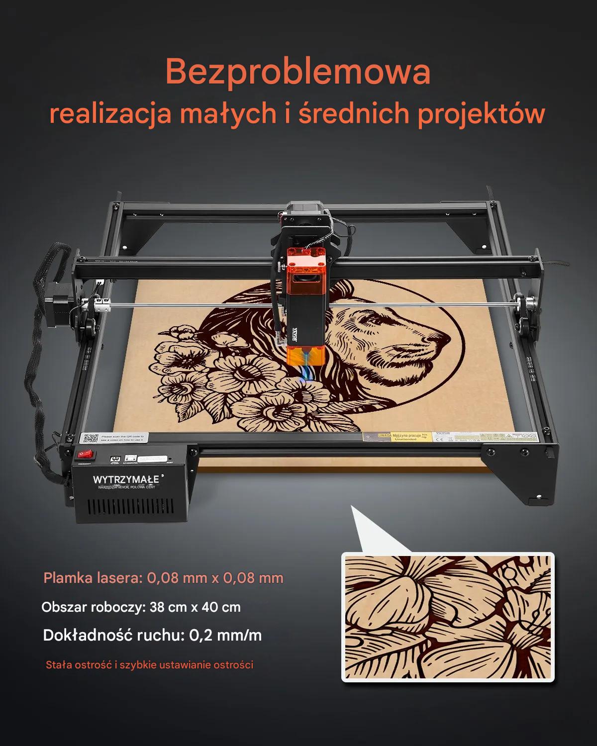 Grawer wycinarka laserowa Maszyna do grawerowania laserowego 5W - obrazek 4