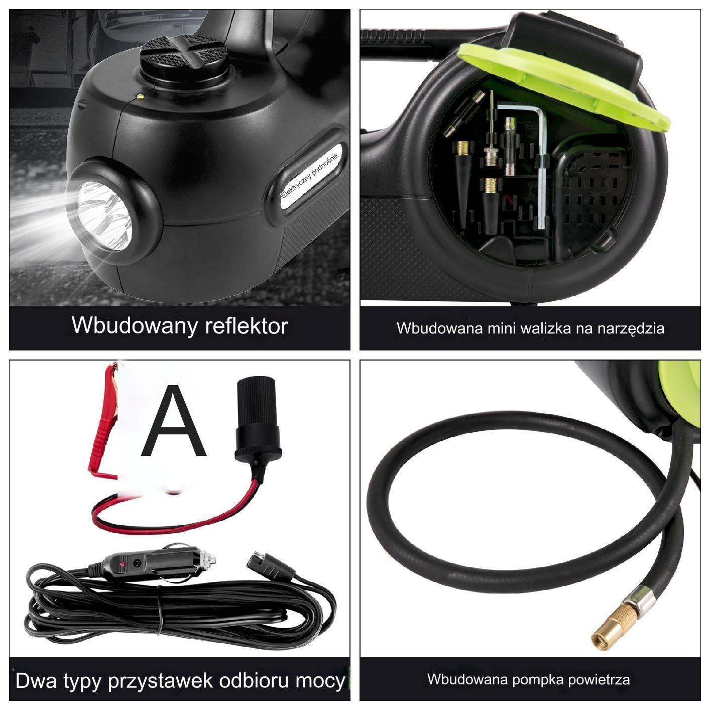 Lewarek samochodowy elektryczny 5T szybkie podnoszenie auta - obrazek 5