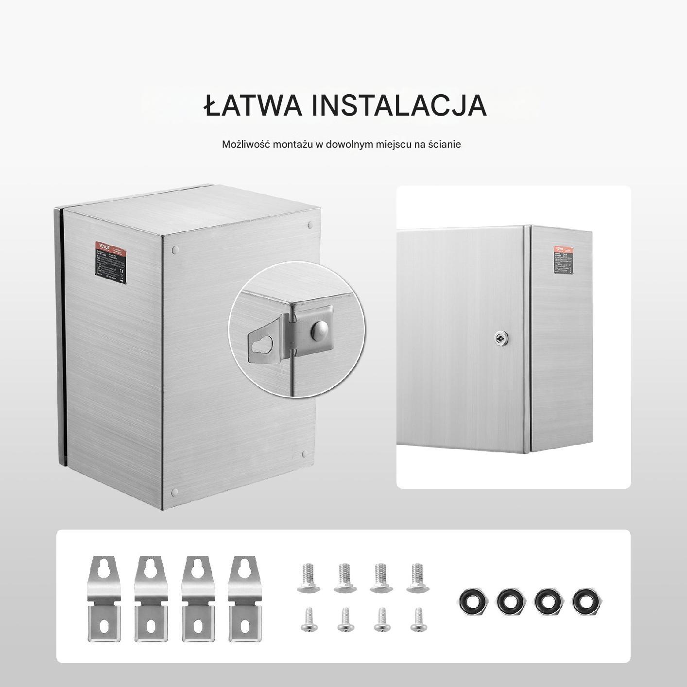Stalowa Skrzynka Elektryczna 40 x 30 x 25 cm - obrazek 6