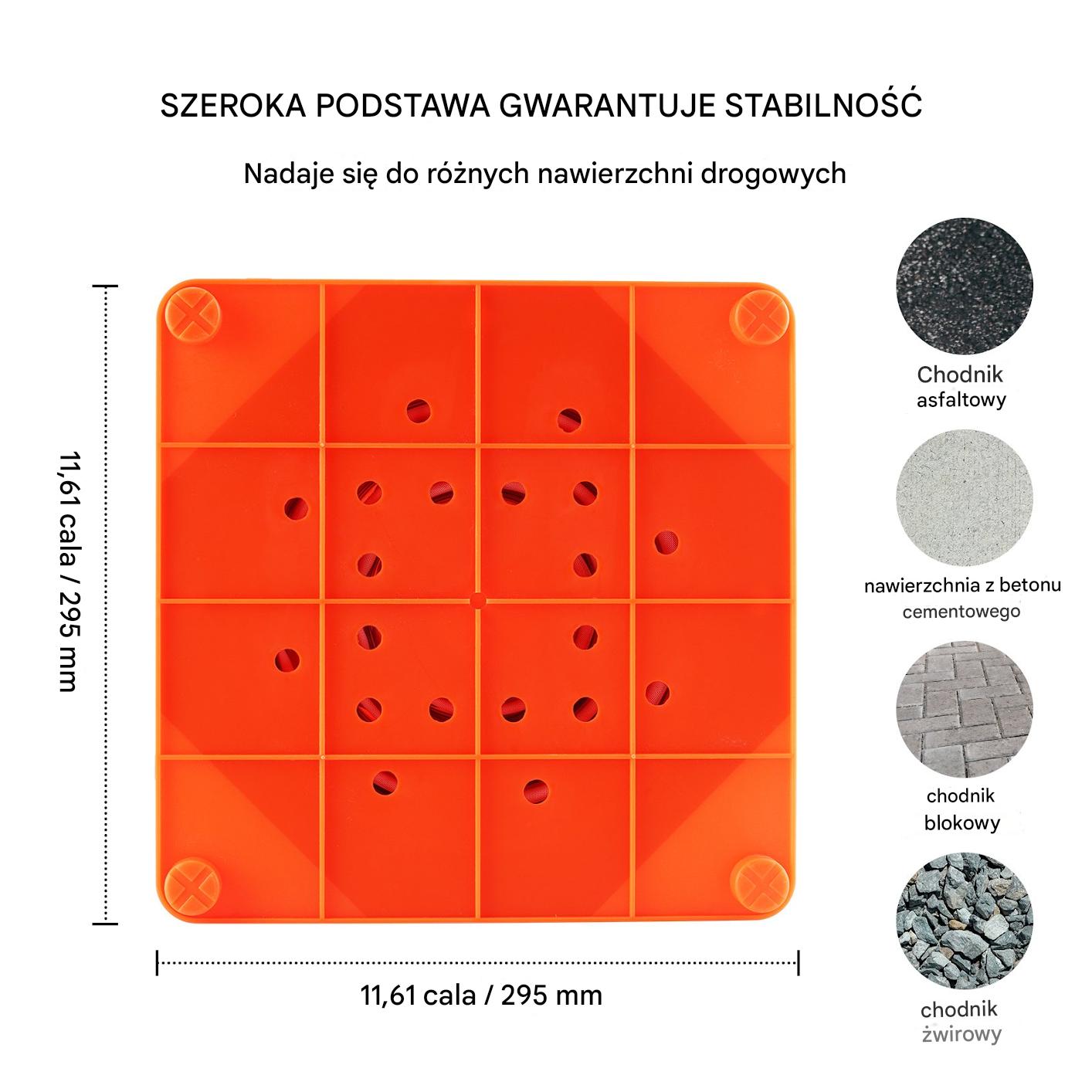 Pachołki drogowe 4szt 70cm składane odblaskowe do ruchu parkingu szkoleń - obrazek 4