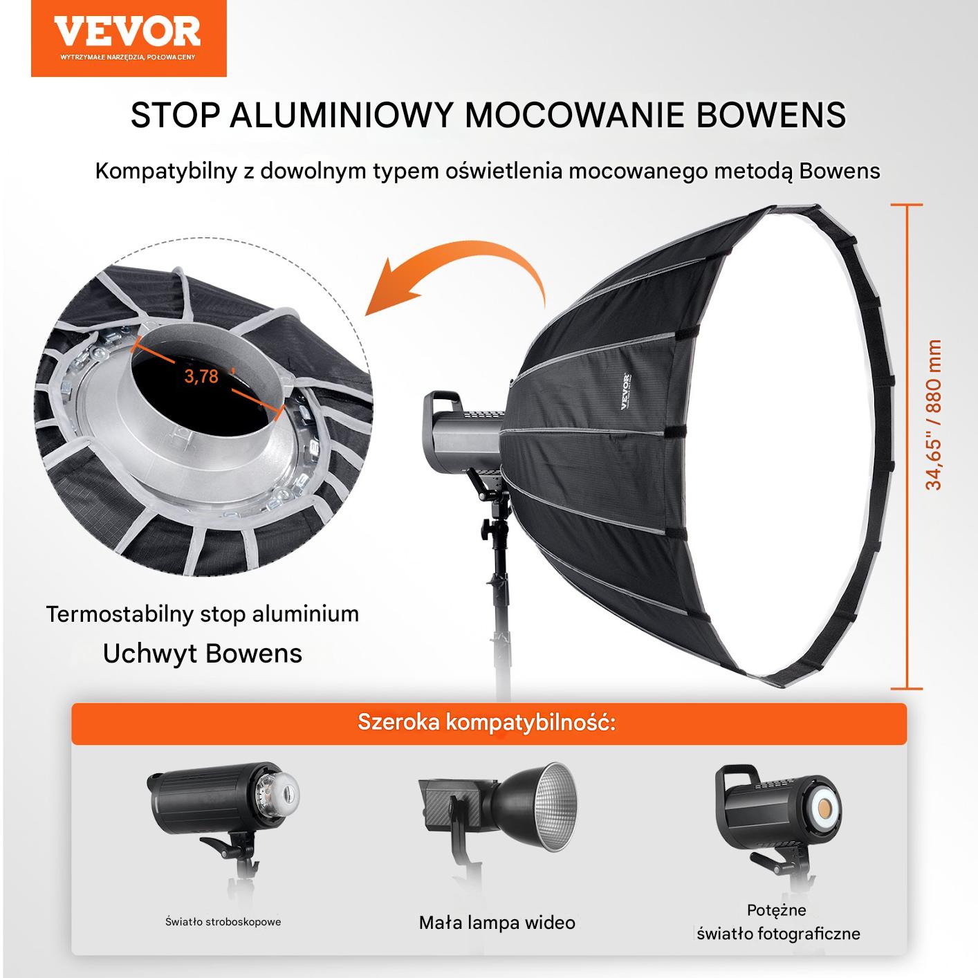 Lampa SOFTBOX lampa studyjna led 88x88 cm - obrazek 7