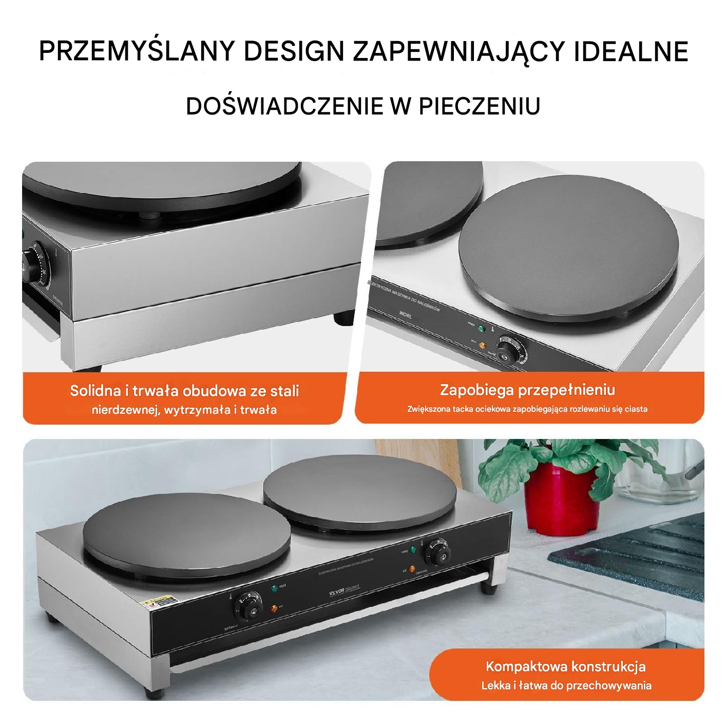 NALEŚNIKARKA ELEKTRYCZNA GASTRONOMICZNA 3400 W - obrazek 5
