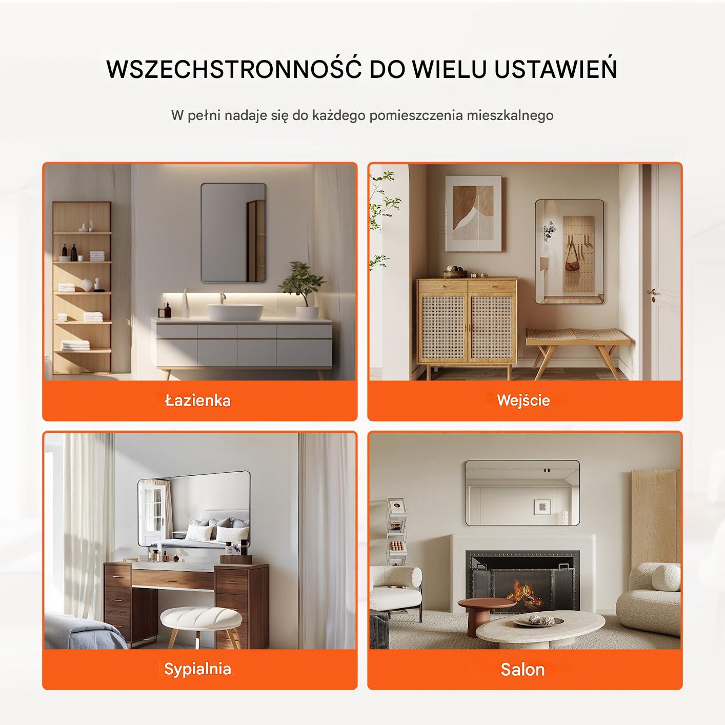Nowoczesne Lustro Ścienne 61 x 91 cm - obrazek 5