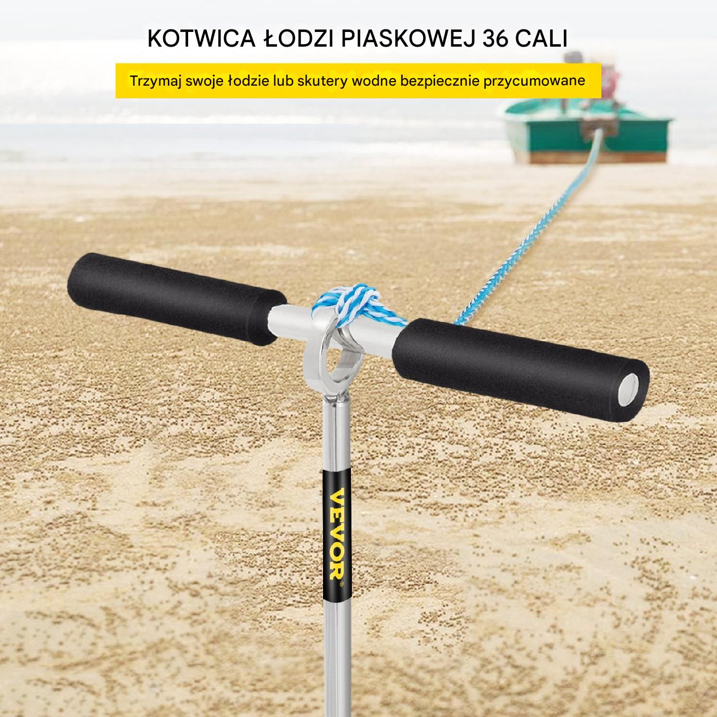Kotwica do piasku 90 cm – śruba do mocowania pontonu, kajaka, łodzi - obrazek 7