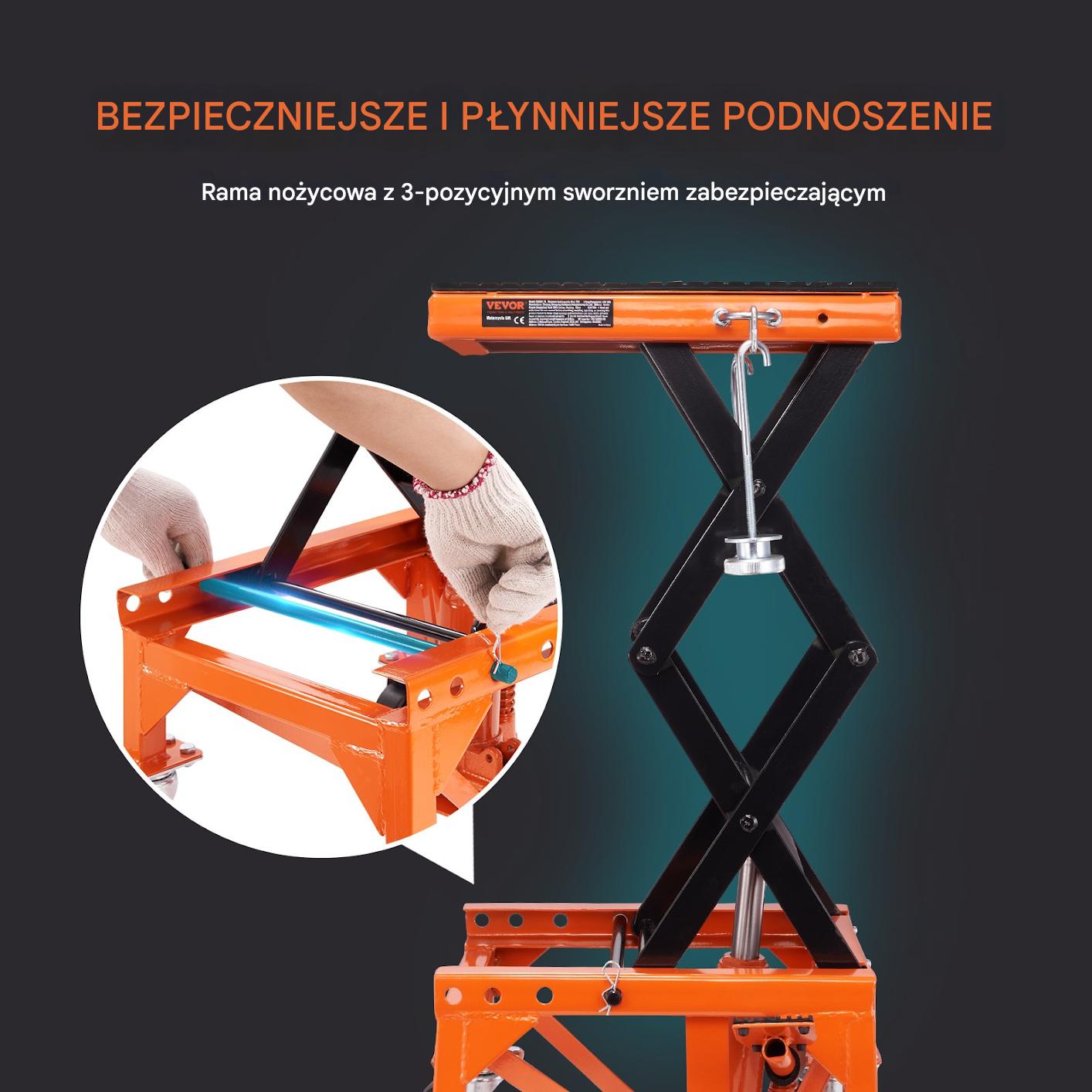 Podnośnik motocyklowy hydrauliczny 158 kg do Motoru Motocykli - obrazek 4