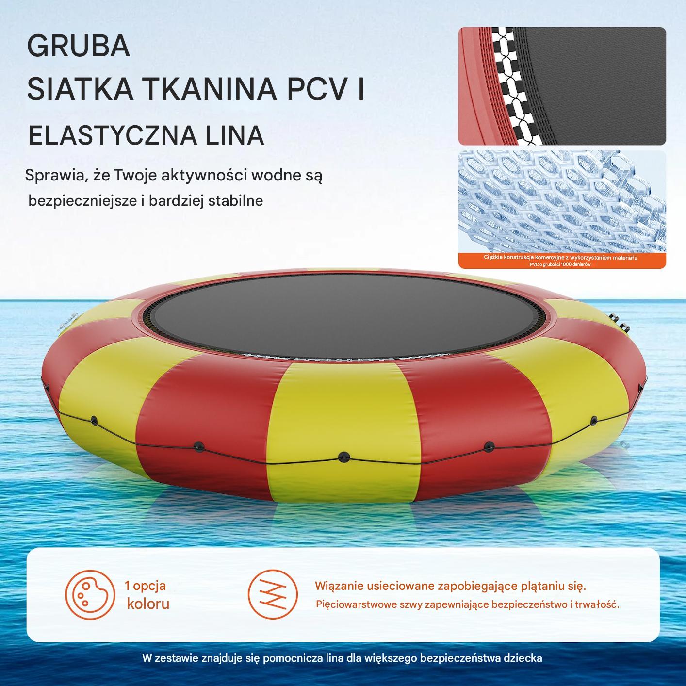 Dmuchana trampolina wodna + pompka elektryczna 537 cm - obrazek 7