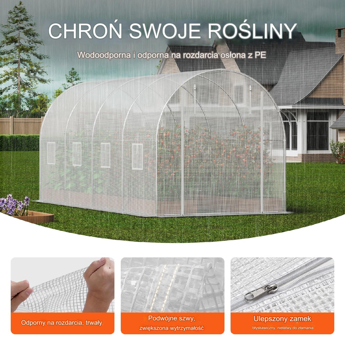 Szklarnia Tunelowa 2×4.5×2 m - obrazek 6