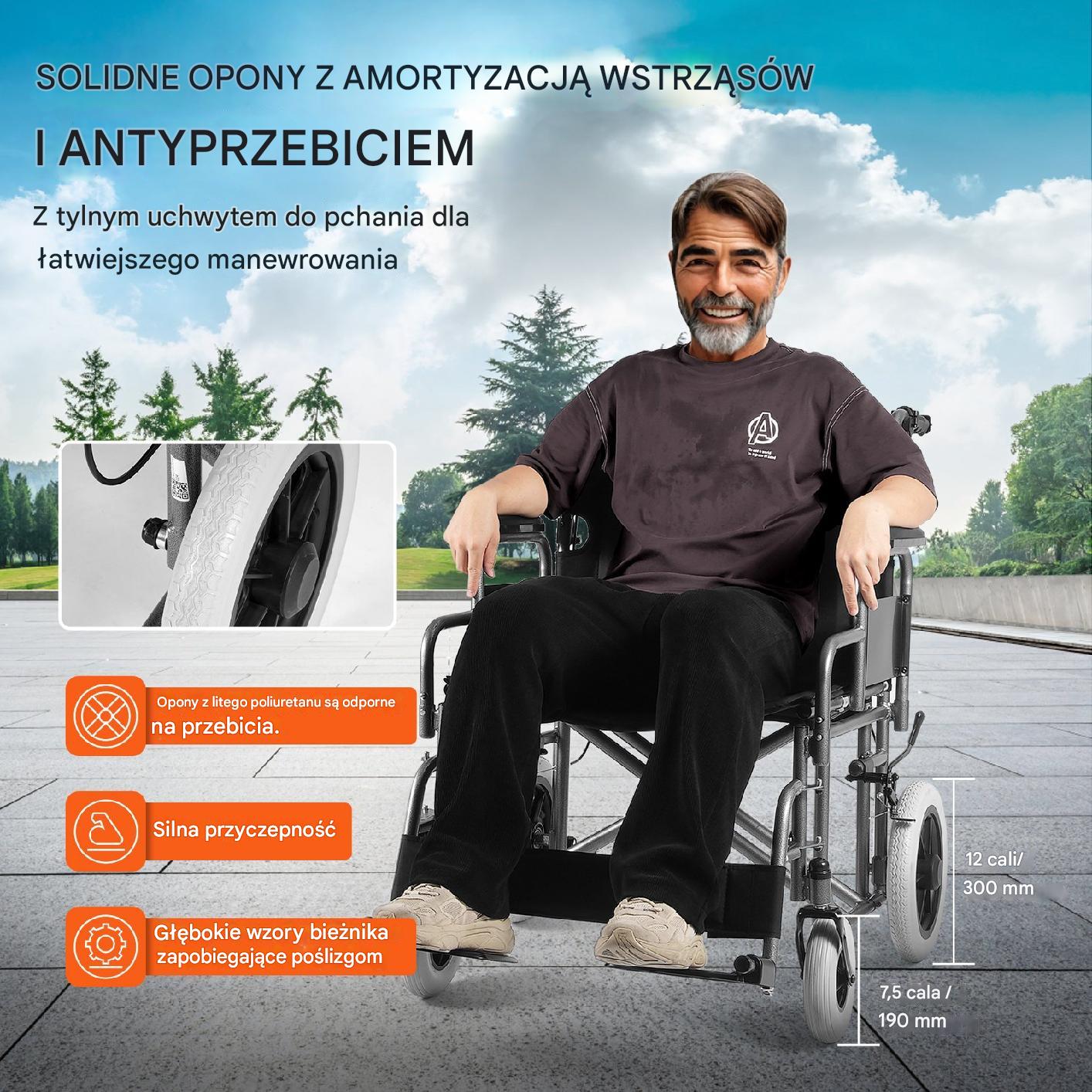 Wózek Inwalidzki 60 cm - obrazek 4