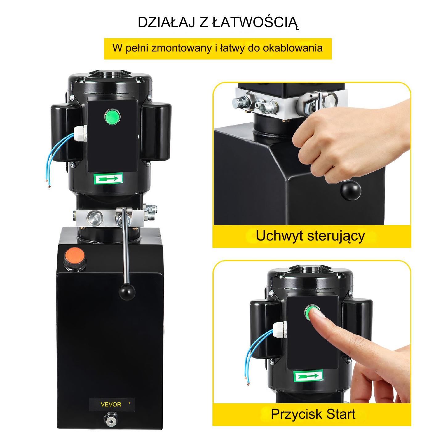 Stacja do podnośników samochodowych hydrauliczna 14L 1HP naprawa warsztat - obrazek 3