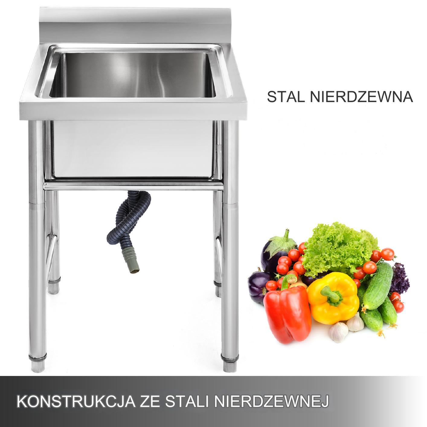 Zlewozmywak basen zlew gastronomiczny ze stali nierdzewnej - obrazek 2