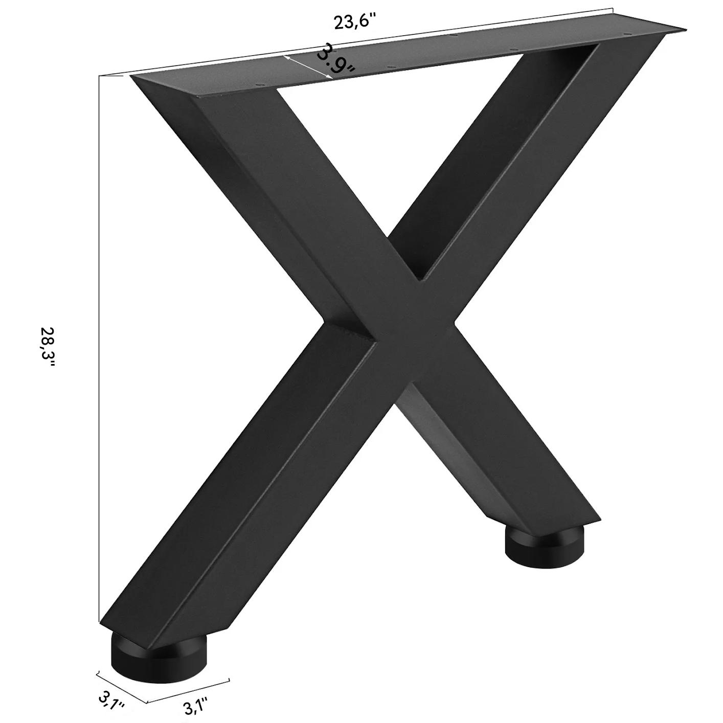 Nogi do stołu lawy biurka stolika metalowe loftowe 2 sztuki 72 x 60 cm - obrazek 2