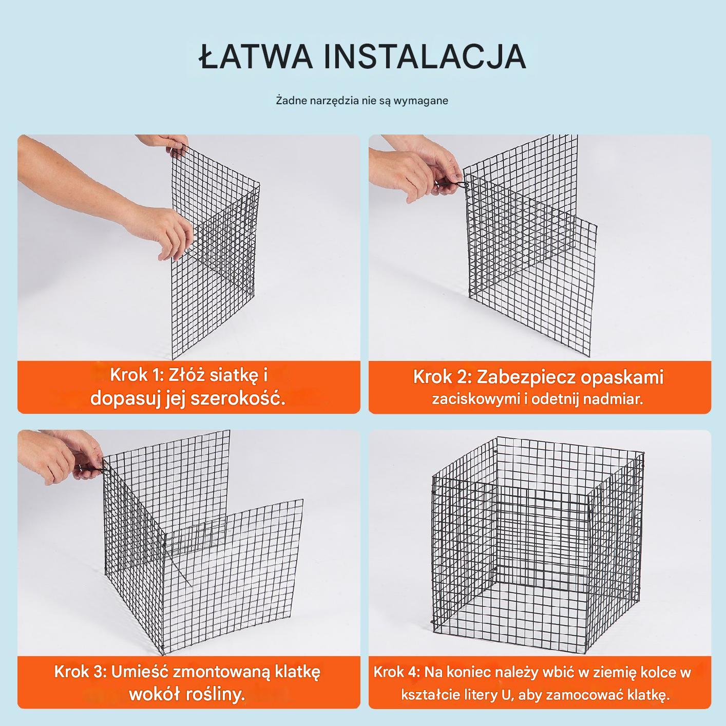 Metalowa Klatka na Rośliny 10 Sztuk - obrazek 3