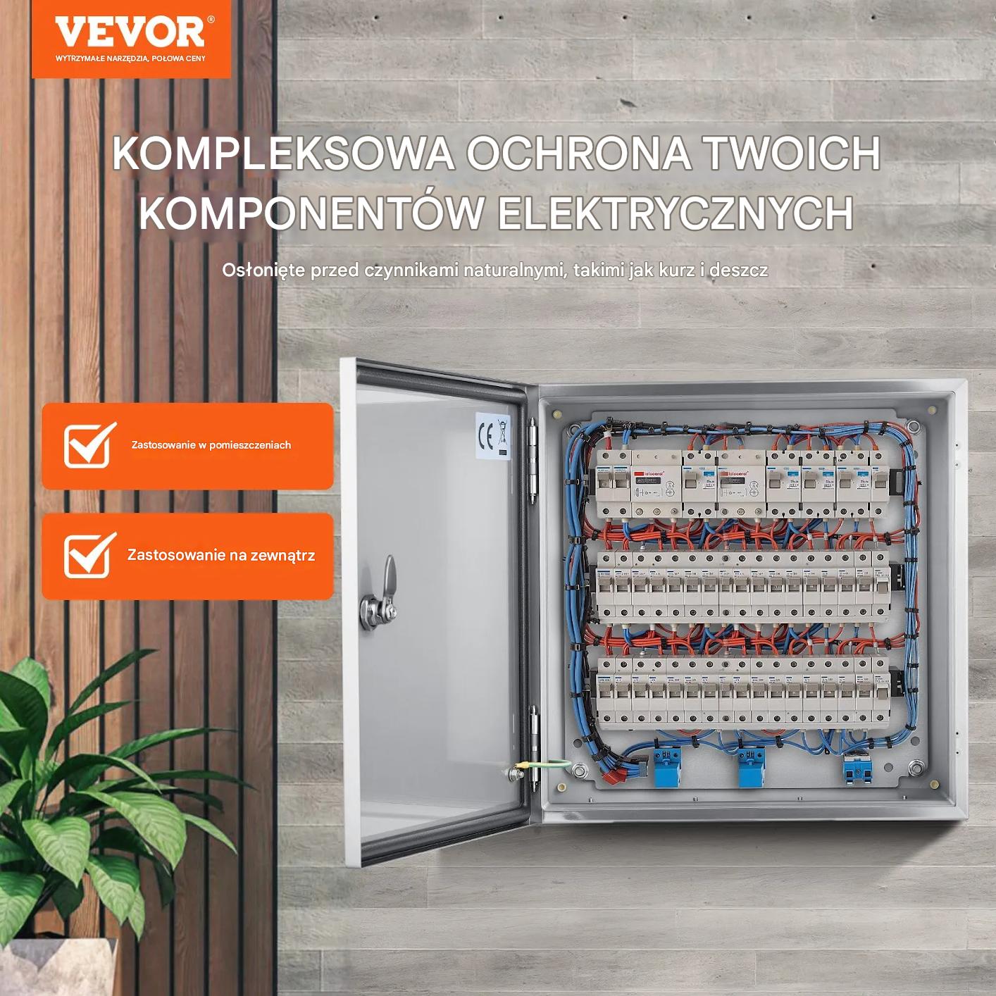 Skrzynka elektryczna IP66 300x300x200 stal nierdzewna do zewnątrz - obrazek 3