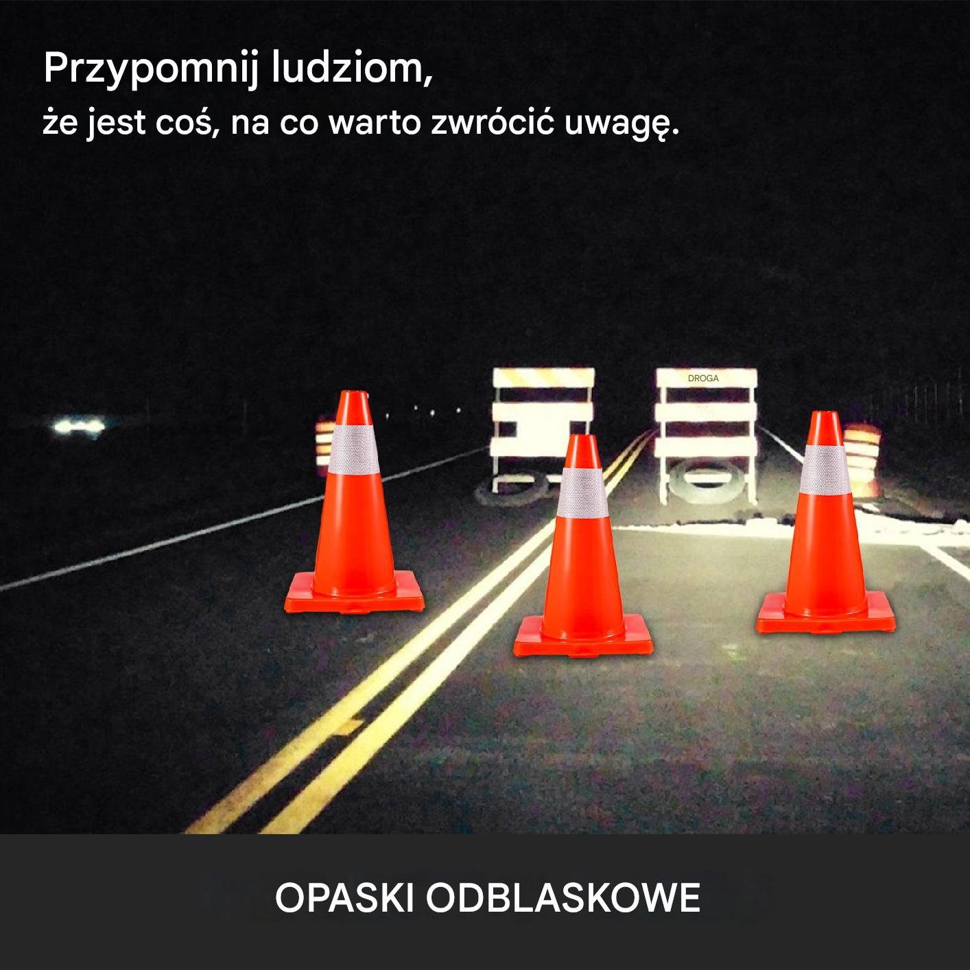 Pachołki Drogowe 46 cm 12 Sztuk - obrazek 6
