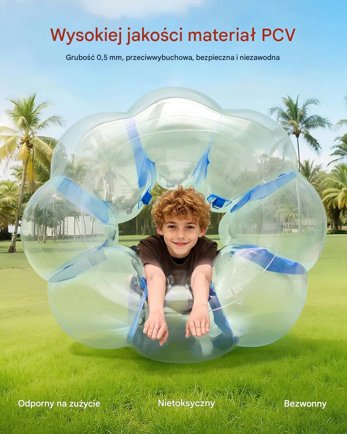Dmuchańce bumper ball 1,2 m kula PVC nadmuchiwana zabawka plenerowa - obrazek 4