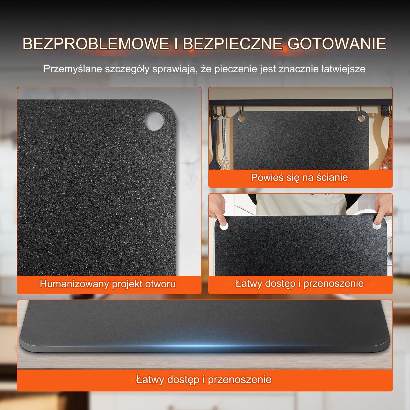 Stalowy Kamień Stal do Pizzy 508 x 355 x 10 mm - obrazek 5