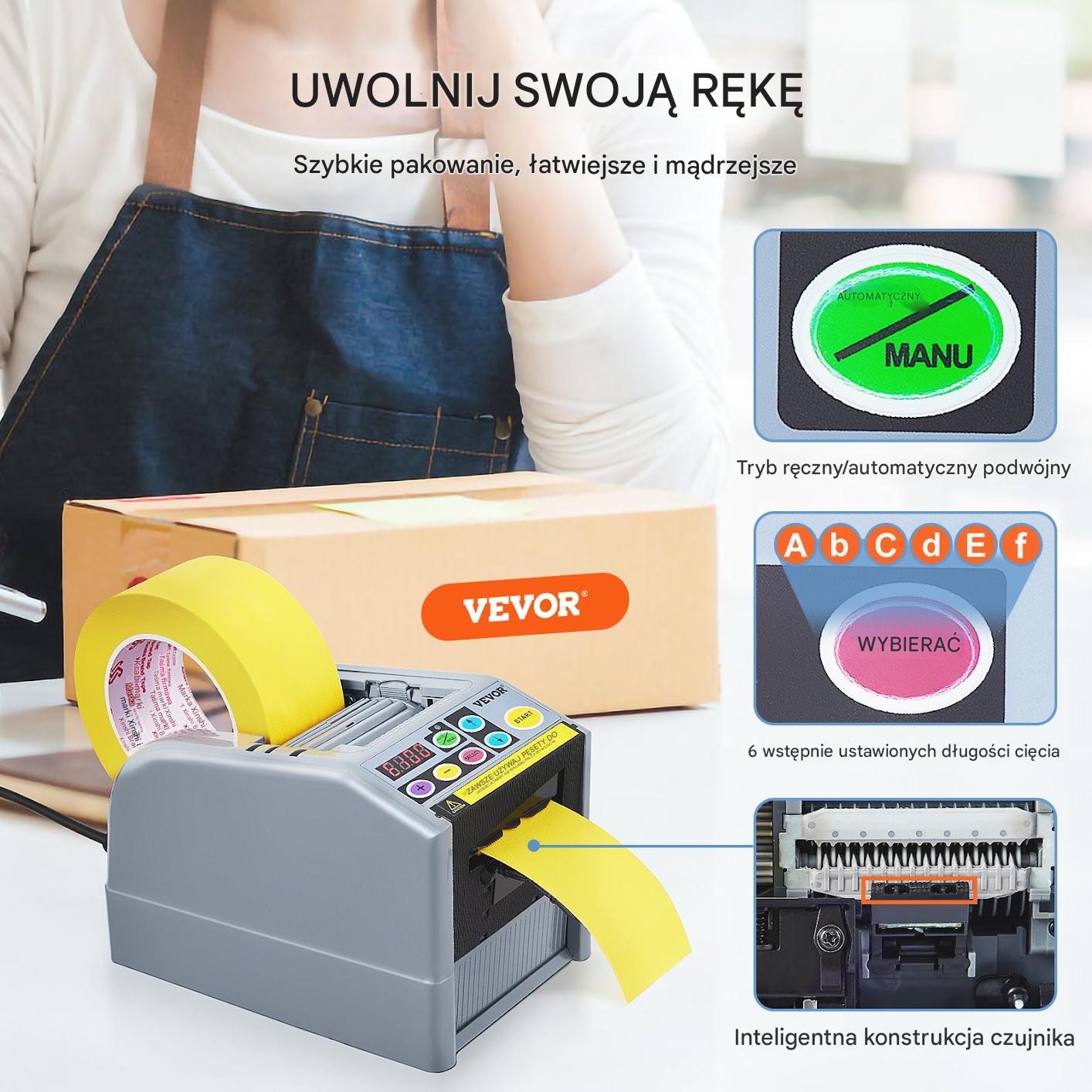 Automatyczny Dystrybutor Taśmy z Funkcją Cięcia - Szerokość Taśmy 6-60 mm - obrazek 7
