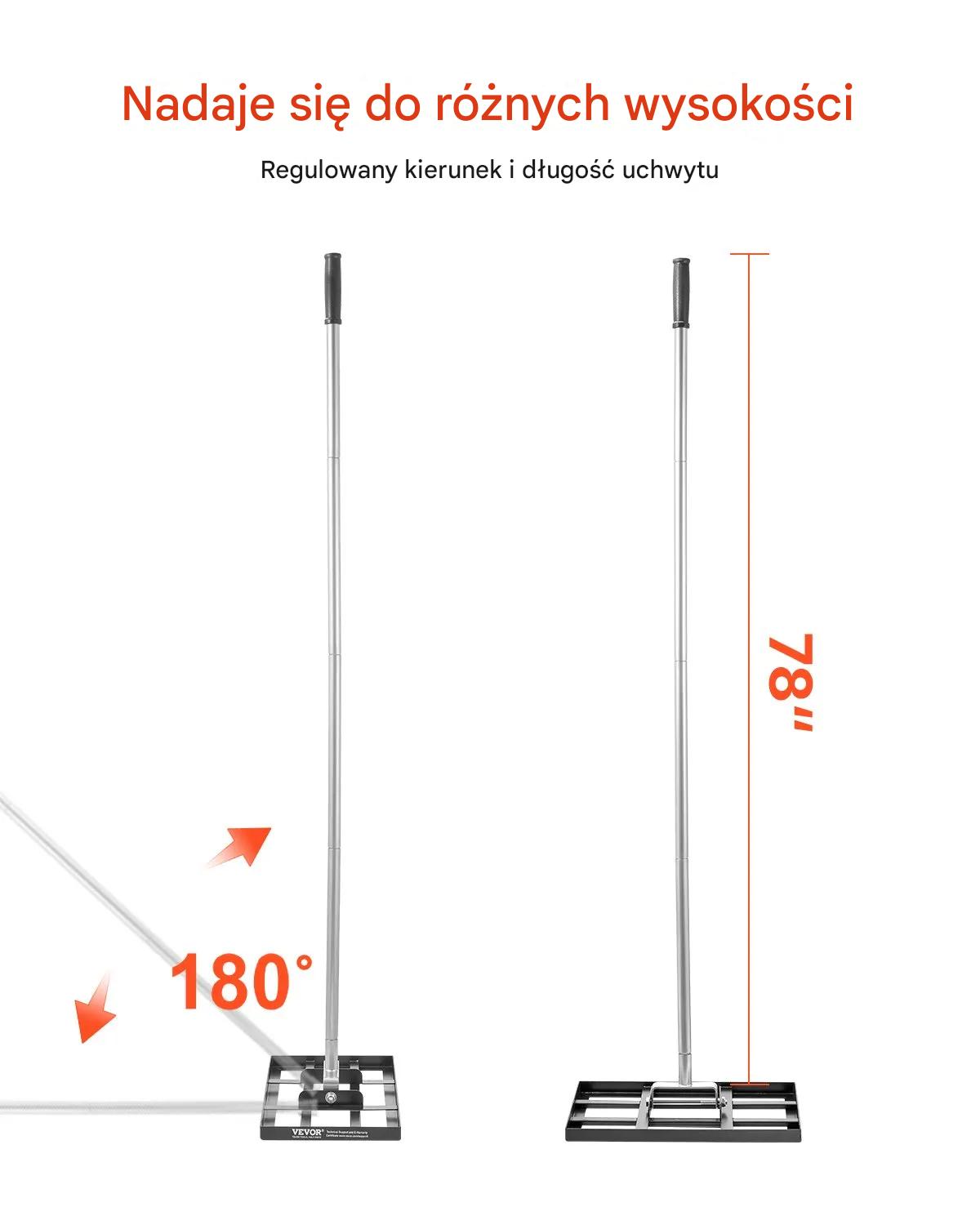 Równiarka do trawnika 254 x 430 mm regulowana stalowa do ogrodu - obrazek 5