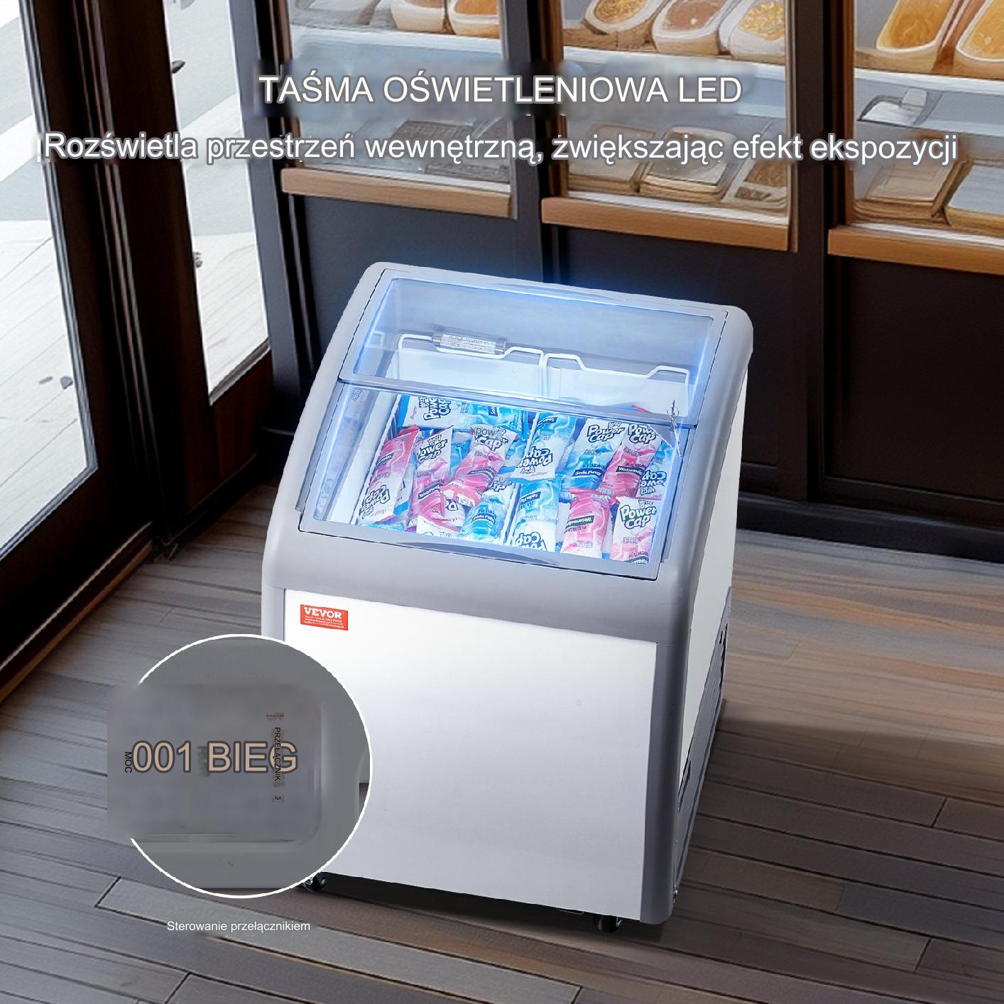 Komercyjna Gablota na Lody 154 L - obrazek 5