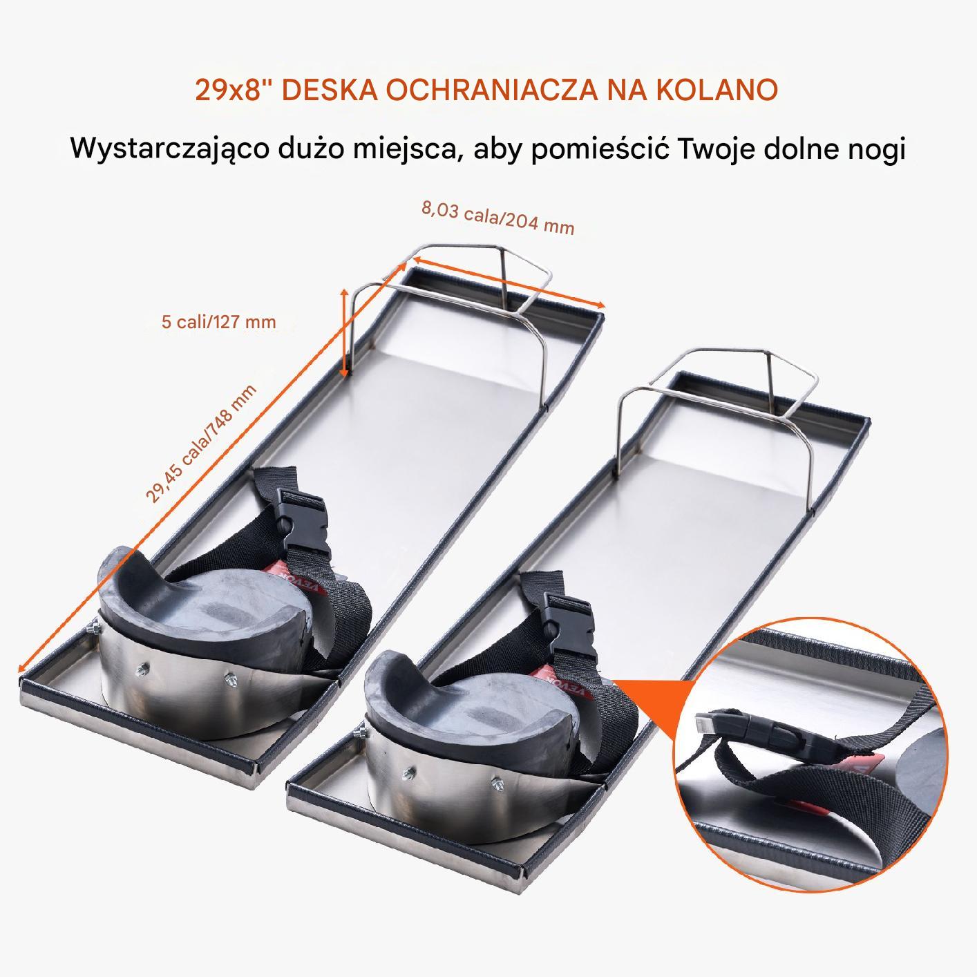 Stalowe Płyty do Betonu z Nakolannikami i Paskami Mocującymi 750 x 200 mm - obrazek 3