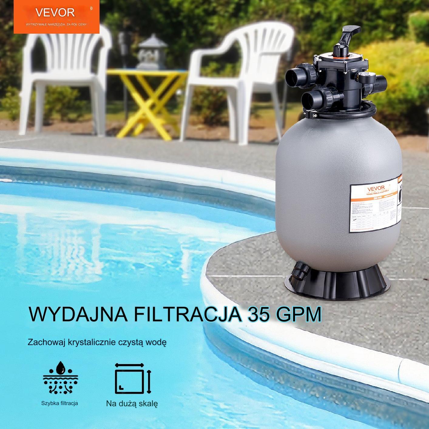Filtr basenowy piaskowy pompa basenowa piaskowa do basenu 132 L/MIN - obrazek 6