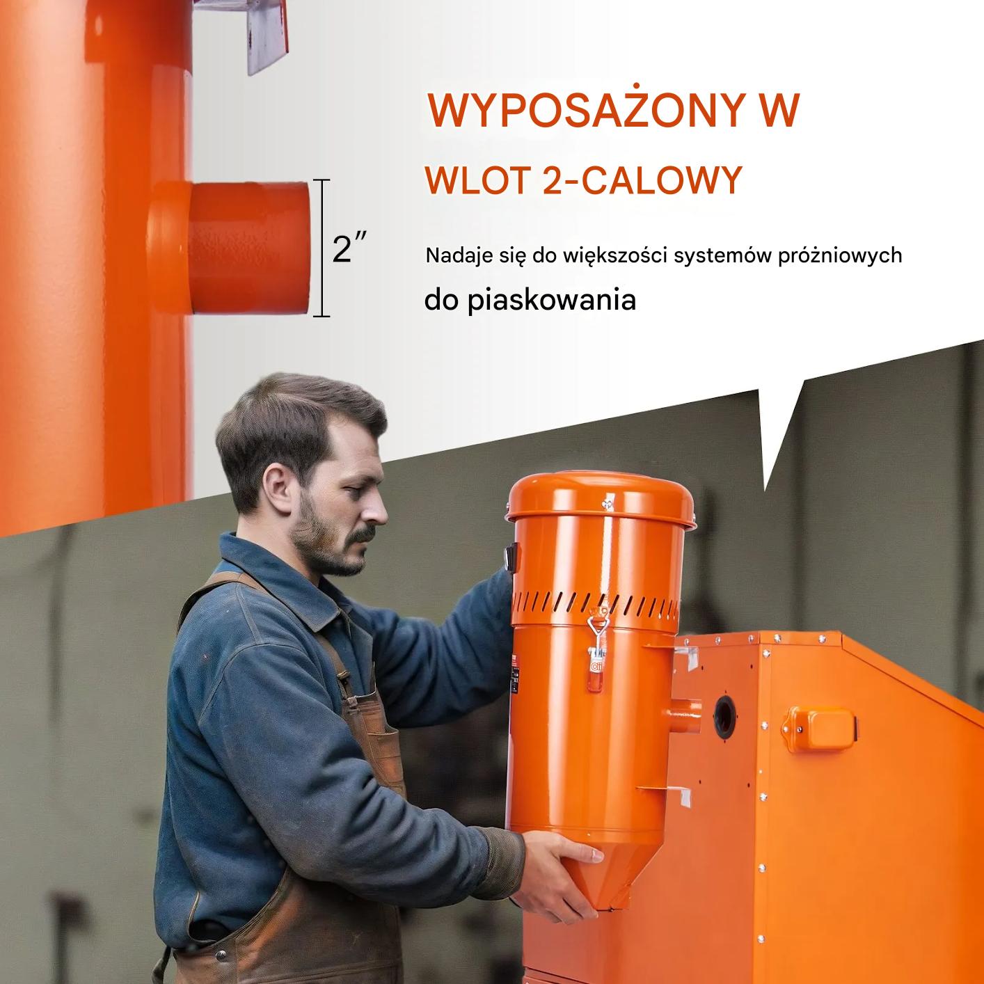 Odpylacz do piaskarki 1450W odciąg pyłu 6,8L do kabiny piaskarskiej - obrazek 5